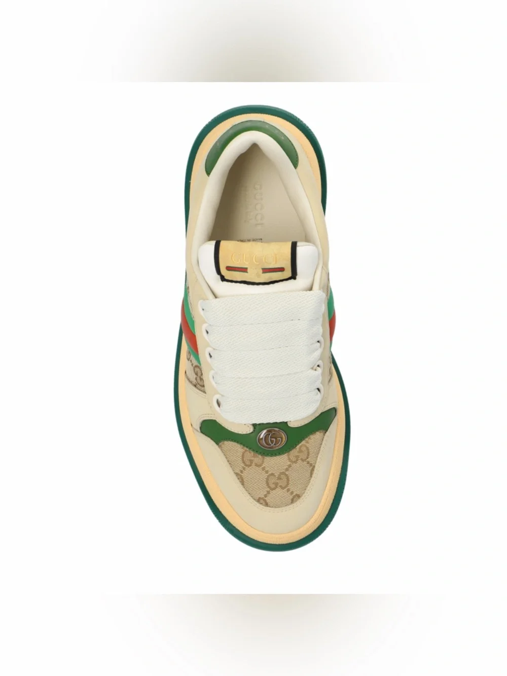 GUCCI Screener platform GG logo web stripe sneakers